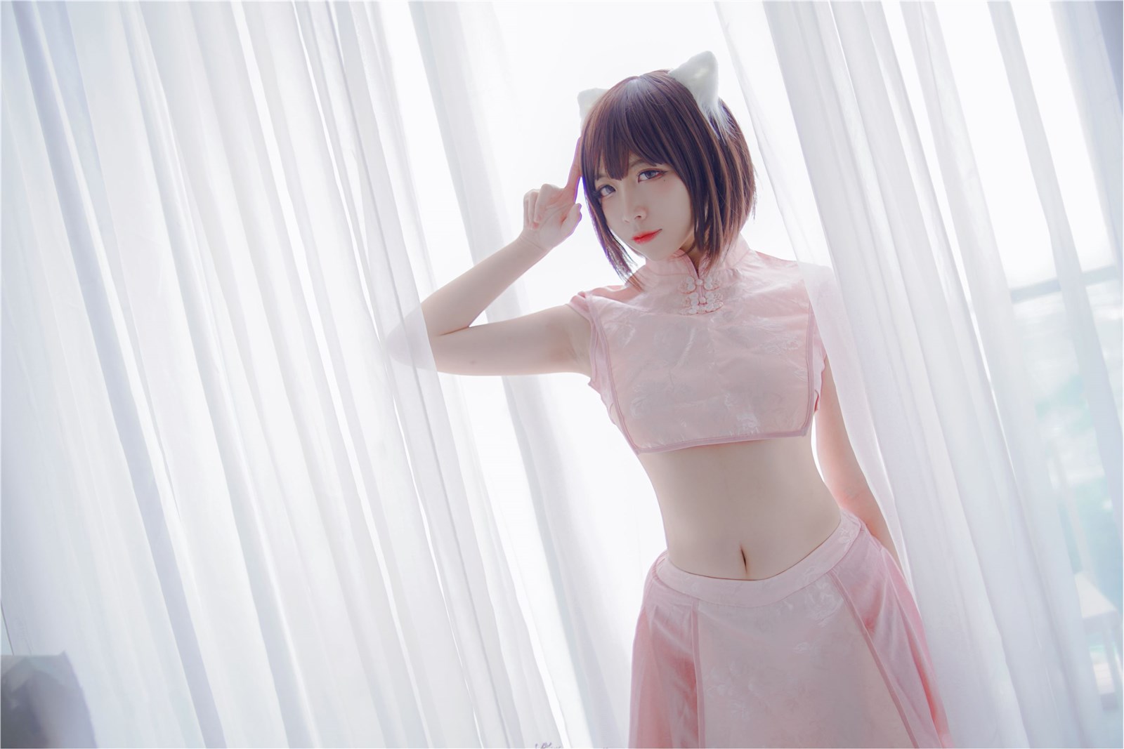 Coser @ Nisa Vol.013 pink cheongsam(8)